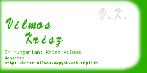 vilmos krisz business card